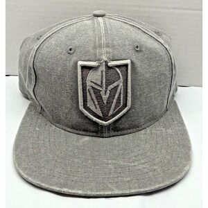New Era Hat Cap Snap Back Mens One Size Gray Shield Flat Bill Twill Cotton